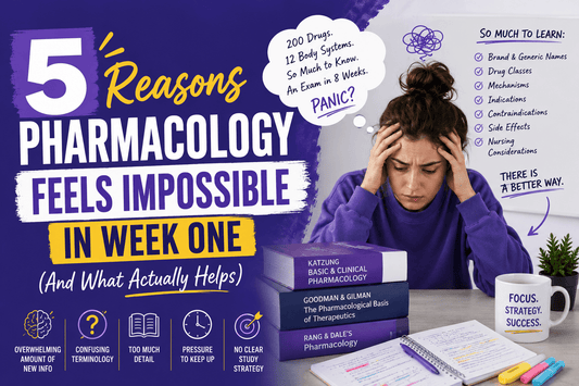 5 Reasons Pharmacology Feels Impossible in Week One (And What Actually Helps)